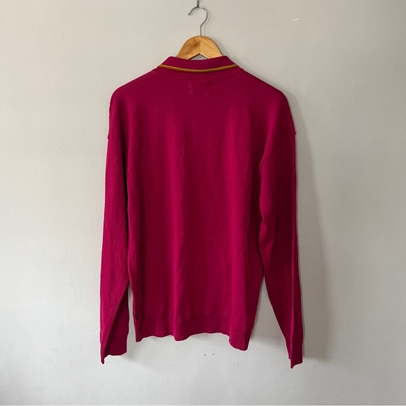 Pasdemer High Couture Button Up Polo Cardigan Fuchia Size Medium NWOT - Picture 9 of 9